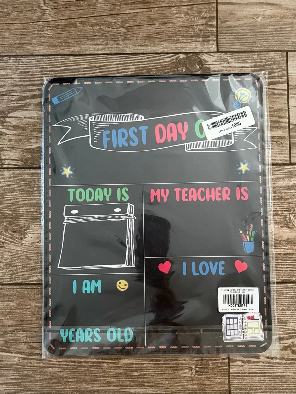 First Day Last Day of School Chalk Board Sign Preschool kindergarten 1st grade